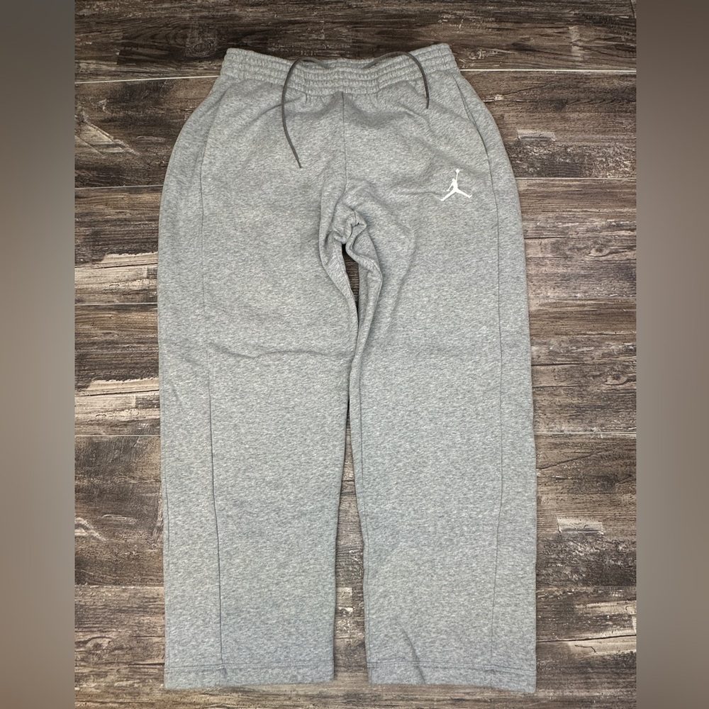Jordan Gray Fleece Sweatpants XXL Jumpman Logo Athletic Joggers GUC